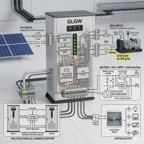 Solar-Storage-Diesel Microgrid All-in-One Cabinet ESD-036 - 图片 4